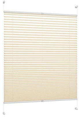 DecoProfi Plissee, Stoff, Creme, 85 x 130 x 2 cm