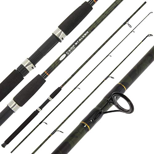 G8DS® Karpfen Stalker Rute 2,40m 2lb 2-teilig Camo-Optik Fiberglas Pirsch Angelei Schwimmbrot Oberfläche leicht handlich flexibel