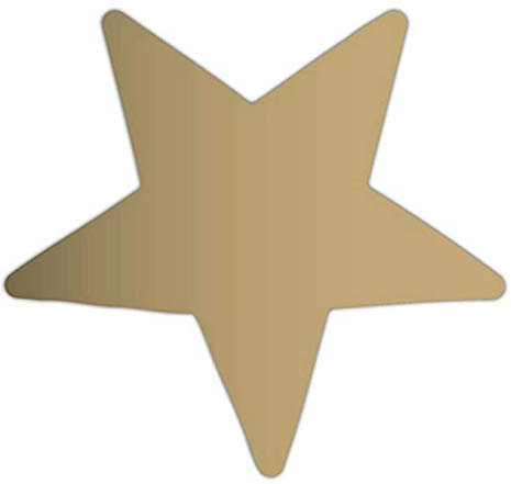 Weihnachts-Haft-Etiketten Stern blanko LA-168-1000 - Gold-matt (-50) - Geschenkaufkleber Aufkleber Stern gold Haftpapier Papieraufkleber Klebeetiketten Weihnachten - 30x30 mm - 1000 Stück/Rolle
