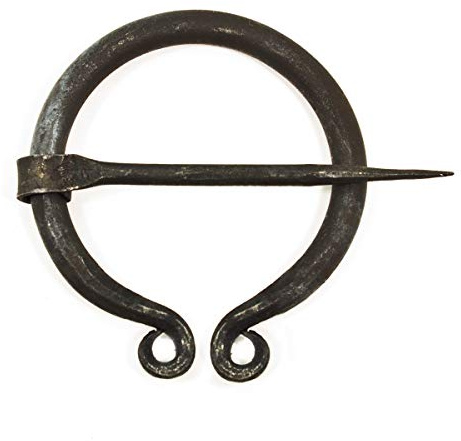 Buosha Geschmiedete Fibel 6 cm Metall stainless steel Nadel
