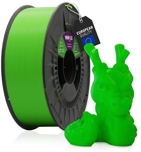 WINKLE PLA HD Fluoreszent Filament 1.75mm Elektrisch Grün, 300g Spule, 3D Drucker Filament Kompatibel mit FDM Druckern, 3D-Druckmaterialien, Maßgenauigkeit +/- 0.05mm, Leicht zu Bedrucken