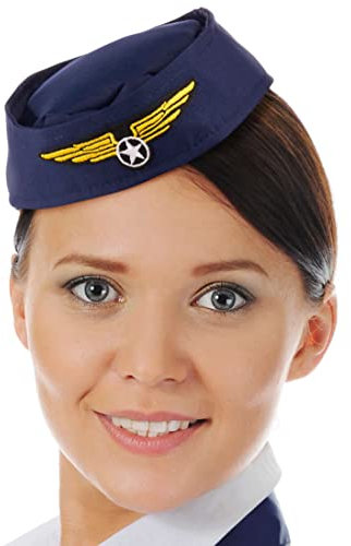 Balinco Stewardess Kappe | Mütze | Cap | Stewardessmütze für Damen/Frauen zum Karneval Fastnacht Fasching Kostüm