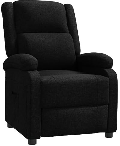 vidaXL Reclinerfåtölj svart tyg