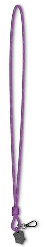 Victorinox Schweizer Taschenmesser Nackenband, Umhängekordel, Violett | Schlüsselanhänger für Taschenmesser mit Karabiner und Cross&Shield Anhänger, 440 mm Nylon-Kordel, Outdoor & EDC