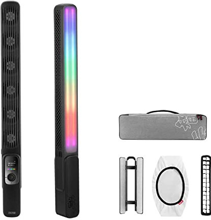 ZHIYUN FIVERAY F100 100W RGB LED Video Light Wand Stick, Dimmable Handheld Photography Lighting for Livestream, Photographic Studio, Video Conferencing, 20708 Lux, 2700-6200K, Black