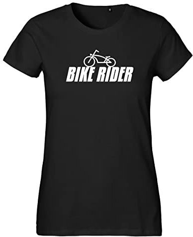 Huuraa Frauen Oberteil Bike Rider Fahrrad Geschenk Größe XXL Black Bio Baumwolle Fairtrade Bike Rider Souvenir