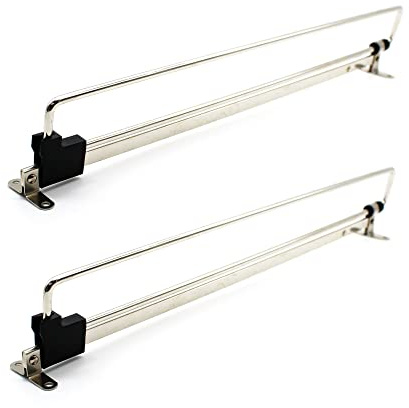 DOJA Barcelona | Ausziehbare Kleiderstange | Kleiderbügelauszug ausziehbar | Pack 2 | 450 mm | in Stahl | Kleiderschrank-Organisator | Ausziehbare Garderobe | Kleiderbügelhalter Verstellbar
