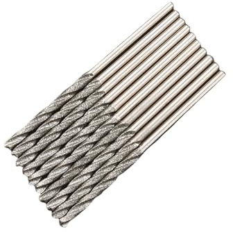 Foret hélicoïdal à Pointe enduite de Diamant de 0.8mm/1mm/1.2mm/1.5mm/1.8mm/2mm/2.5mm/3mm for Les Carreaux de Pierre de Bijoux en Verre (Color : 10Pcs, Size : 1.8mm)