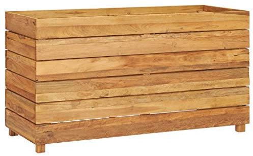 Annlera Jardinière 100x40x55 cm Jardinières Pot De Fleur Exterieur Bac A Fleurs Exterieur Grande Taille Jardinière sur Pied Bac A Fleur Bois Bac Rectangulaire Planter