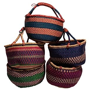 Ciffre EINKAUFSKORB/Ghana-Korb/BOLGA RUNDKORB CA. 35CM - Handarbeit - FAIR Trade