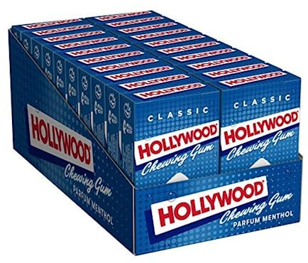 Gomma da masticare dragée al mentolo HOLLYWOOD 20 x 28 g