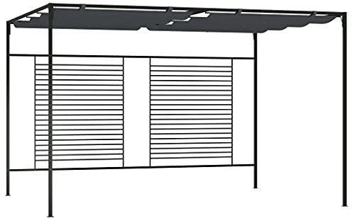 Tendone per Feste Tenda Garage Gazebo Professionale Gazebo con Tetto Retrattile 4x3x2,3 m Antracite 180 g/m²Adatto per matrimoni, all'aperto, giardino, feste