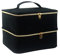 Boczif Étui de Transport Organisateur de Vernis à Ongles, Sac de Rangement de Vernis à Ongles à Double Couche - Convient à la Lampe sécheuse à Ongles et à l’Ensemble de Manicure（Noir）