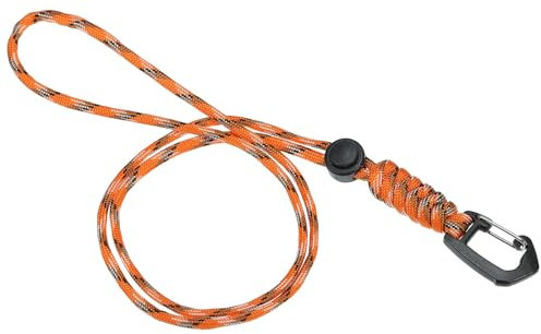 PATIKIL Abzeichenband 18.8 Halskette Schlüsselkette Kordel Metall Spange Haken Ring Riemen für Schlüssel Pfeife ID-Karte Ausweishalter camouflage Orange