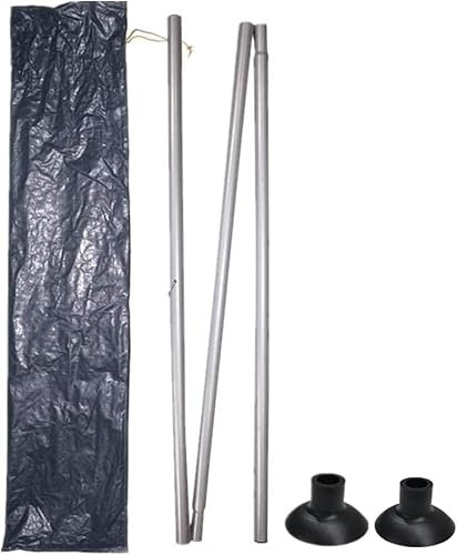Sport Tent Zeltstange Ersatzstangen für Bell Zelt zentrale Stange für 3M/4M/5M Baumwolle Segeltuch Camping Zelt Stützestange mit schwarzem Tragetasche und Gummi Polster/Unterlage für 6m-Zelt