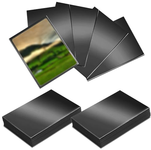 100 Stück Karten Hüllen 66x91mm Sammelkarten Kartenhüllen Trading Card Penny Magic the Gathering Sleeves Spielkarten Transparent Folien für Yugioh Lorcana MTG TCG Kartenhüllen, Schwarz