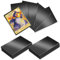 100 Stück Pokemon Karten Hüllen 66x91mm Sammelkarten Kartenhüllen Trading Card Penny Magic the Gathering Sleeves Spielkarten Transparent Pokemon Folien für Yugioh Lorcana MTG TCG Kartenhüllen, Schwarz