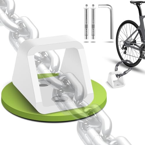 Poprkdre Ancora Catena Antifurto, Ancoraggi da Parete di 5 mm di Spessore con Viti in Acciaio Inox, Antifurto per Biciclette e Motocicli (1 Pezzo)