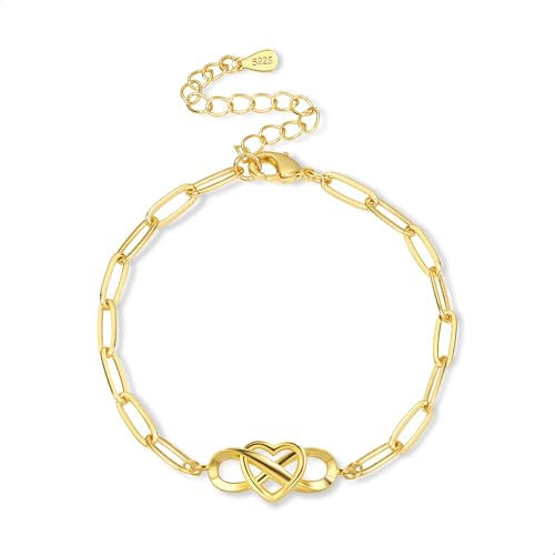 ASH'S CHOICE Gold/Silber Verstellbar Armband Kubanisches Armband für Damen