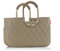 reisenthel loopshopper M frame rhombus olive – Stabile Tasche mit praktischen Fächern aus recycelten PET-Flaschen – Eleganz beim Einkaufen, viel Funktion inklusive!