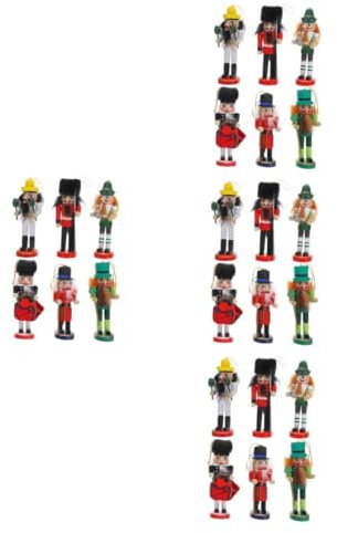 Ciieeo Piezas Colgante Cascanueces Colgando Cascanueces De Navidad Adornos Navideños De Madera Adornos De Navidad Colgando El o del Árbol De Paño