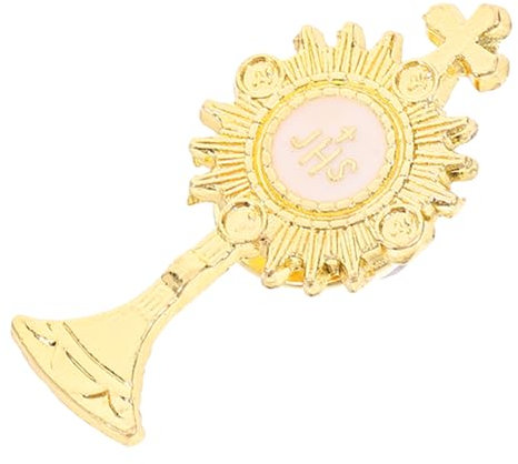 BESTYASH First Communion Chalice Brooch Cross Pin Religious Jewelry Lapel Pin for Holy Communion Ceremony Occasion