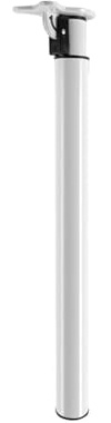 Gambe di supporto rotonde pieghevoli regolabili per cucina/scrivania, gambe da tavolo in metallo per piano di lavoro, colazione, bar, tavolino, panca, altezza 70-120 cm (bianco, 1 confezione)