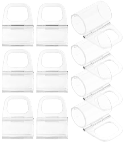 TOYANDONA 10 Piezas Clips Transparentes para Cortinas Enrollables Tiradores Resistentes con Resorte Agarres para Varilla de Accesorios para Estores Fáciles de Instalar