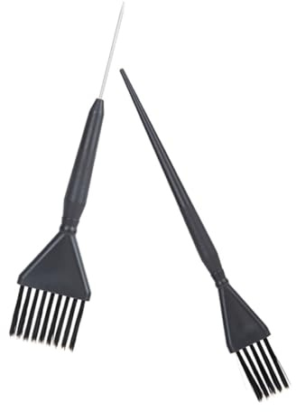 ABOOFAN 2 pièces Pinceaux Coloration Cheveux Professionnels PP et Inox Applicateurs Teinture Doux et Réutilisables Lot Grandes et Petites pour Salon et Domicile