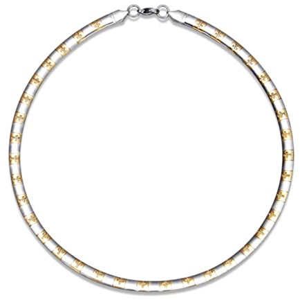 LAMGUL Halsketten Kette Titan Stahl Silber Farbe Gold Kette Halskette für Frauen Curb Cuban Choker Halskette Collier Femme