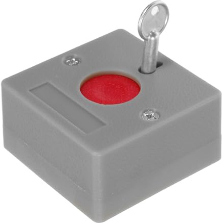 SHINEOFI Bouton Alarme Urgence en Plastique avec Mécanisme Déclencheur Rapide et Haute Sensibilité pour Hôpitaux et Toilettes, Panneau D'appel Manuel avec Clé de Réinitialisation