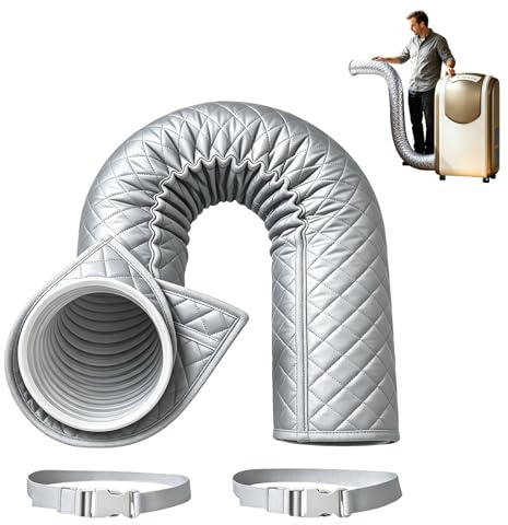 Gaine Isolante pour Tuyau de Climatiseur,Housse De Protection Pour Tuyau De Climatisation, Enveloppe Accessoires Pliables Et Lavables Avec 2 Sangles Réglables Pour Extérieur Intérieur Maison Hôtel