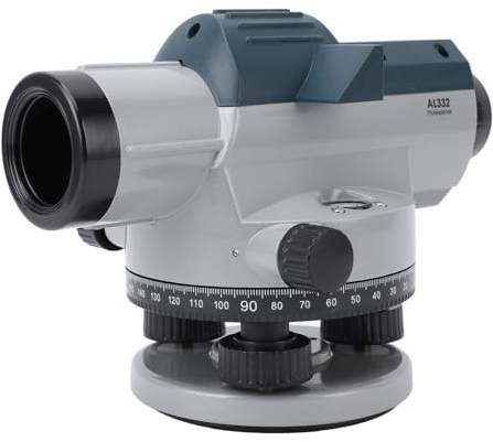RIZGHWOY Niveau Optique Robuste, Grossissement 32X, Outil de Mesure Précis pour L'ingénierie en Alliage D'aluminium