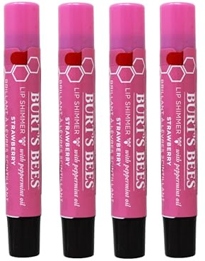 Burt's Bees Lip Shimmer Strawberry, 0.09 OZ by Burt's Bees