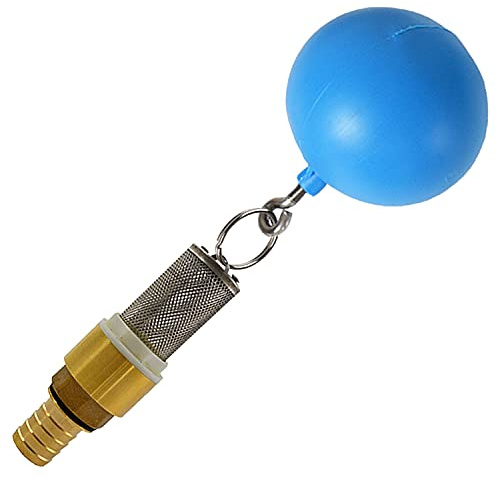 Ansaug-Set für HAUSWASSERWERK REGENWASSERPUMPE JETPUMPE SCHWIMMENDE ENTNAHME Ansaug-Set mit Schwimmerkugel, Schlauchtülle und mit Rückschlagventil aus Messing - SET 2 ohne Schlauch