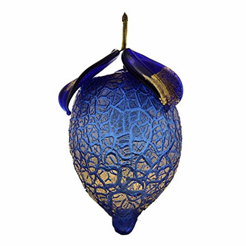 Lemon Blown Leaf Gold Fruit Collection Murano Glass Made in Italy