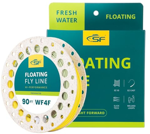 SF Fly Fishing Line with Welded Loop Weight Forward Floating Fly Line WF4F 90FT