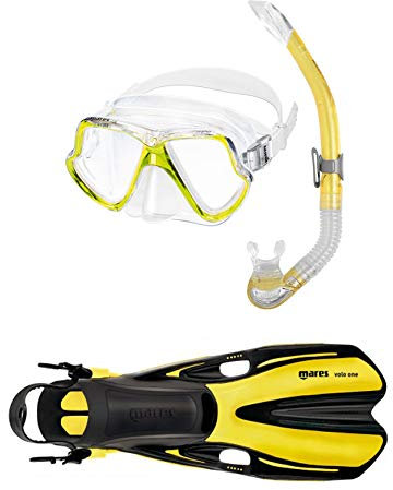 Mares Wahoo + Volo One Schnorchelset (gelb, M/L (39-43))
