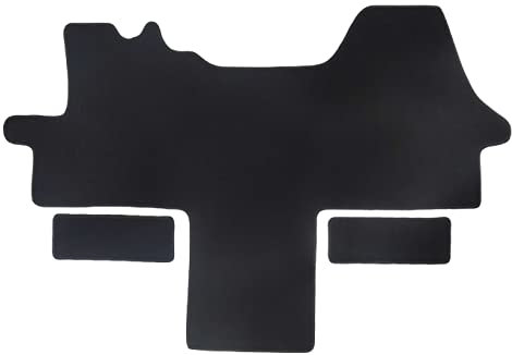 Fußmatten passend für VW T4 Typ 70, 7D 3-Sitzer Automatikgetriebe (Baujahr 1990-2003), Deluxe schwarz | 1-TLG + 2 Trittstufenmatten | Umrandung rot