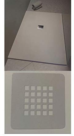 Griglia In Acciaio Inox In Tinta Piatto Doccia Flat Quadrata CERAMICHEMIRANDA-Resina Grigio