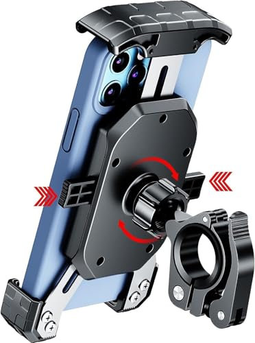 Kewig Bike Phone Mount Holder, Motorcycle Phone Mount [1s Lock] [One Hand Operation], Bicycle Scooter Handlebar Cradle Clip for 4.0-7 Phone