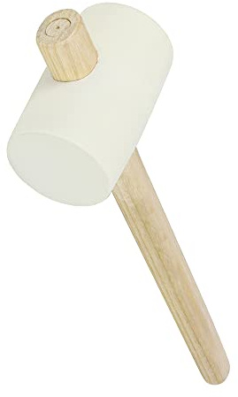 TIMCO 468270 Mazo blanco, mazo de mango de madera de ceniza de goma sólida que no deja marcas, 16 onzas