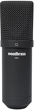 WOODBRASS XM1 Micro Voix et Instrument - Microphone XLR Cardioïde à Condensateur pour Broadcast et Enregistrement Streaming, Podcasting, Conférence, Home Studio Mao, Voix Off