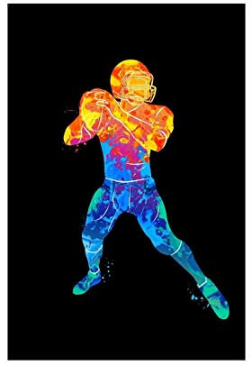 FISH DRAGATE Abstraktes American Football 8 Leinwand-Poster, Schlafzimmer, Dekoration, Sport, Landschaft, Büro, Raumdekoration, Geschenk, ohne Rahmen, 30 x 45 cm