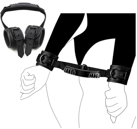SUPKTHDY Handschellen mit Handgriff,SM Bondage Erotik Handschellen BDSM Leder Fesseln Sex Spielzeug Fetisch Fessel Extrem Sexy Toys für Dame Paare Anfänger