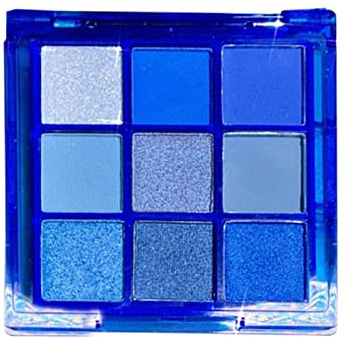 TianWlio Prof-essional Makeup Lidschattenpalette Alltags Blue Goblin 9-farbige Lidschattenplatte, leicht färbbar, Anti-Schweiß, hervorragende Eyeshadow Make Up Multi Bunt Wasserdicht (Blue, One Size)