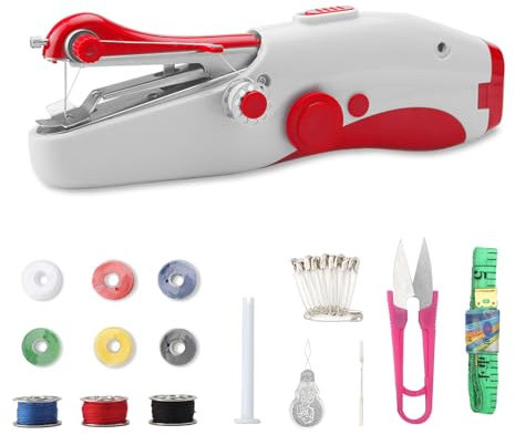 Handnähmaschine, Nähmaschine, Tragbare Mini Elektrische Nähmaschine mit Nähzubehör