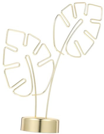HOODANCOS 5St Notizordner hochzeitsdeko bürodeko zettelhalter schreibtisch dekoration Schilderhalterung Partynummer-Clip Bild fixierte Clips Desktop-Kartenhalter Rostfreier Stahl Golden