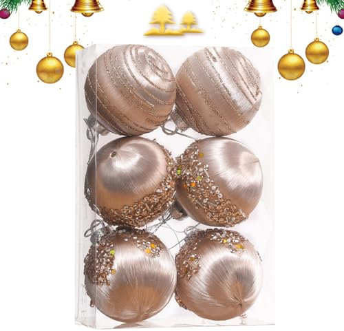 Palline di Natale - Decorazioni natalizie, palline di velluto di alta qualità | Palline per albero di Natale in velluto con spago metallico, lussuosi ornamenti per albero festivo per Natale,