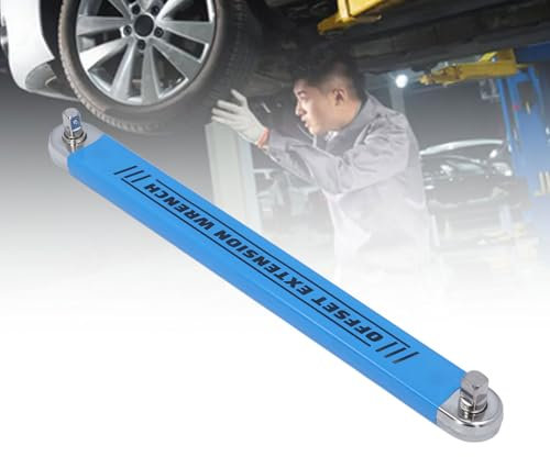 YWBL-WH Socket Wrench Set, Offset Extension Wrench Set, Heavy Duty Torsion Socket Adapter and Extender with 3 Adapters, 15-inch Length, Impact Multifunctional for Fasteners